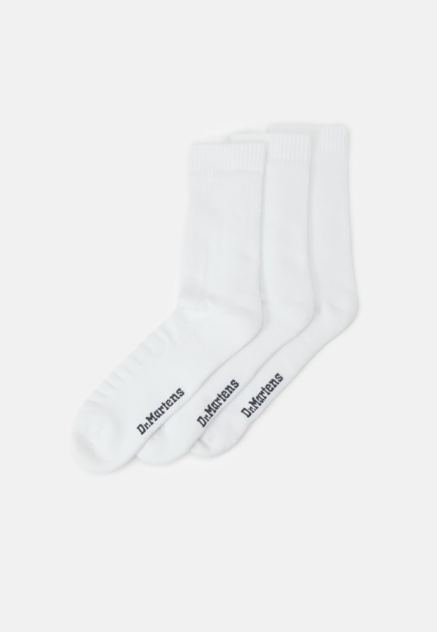 Double Doc 3 Pack Unisex Socks Dr.Martens White Cotton Blend
