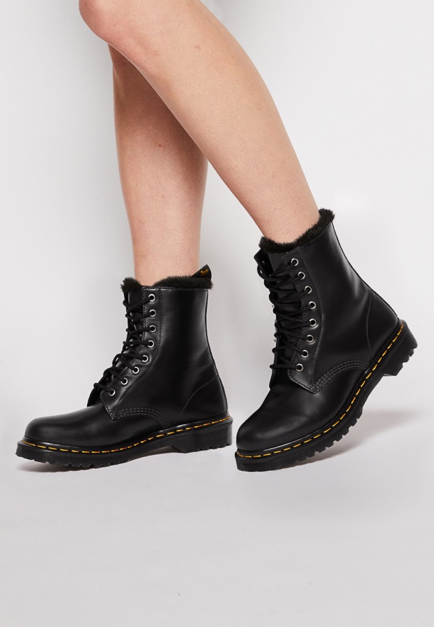 Black Dr.Martens 1460 Serena Lace Up Ankle Boots