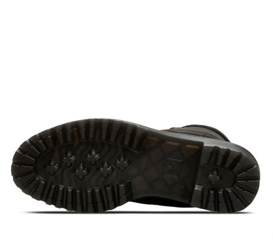 Black Vintage Smooth Dr.Martens Leona Vintage Heeled Boot