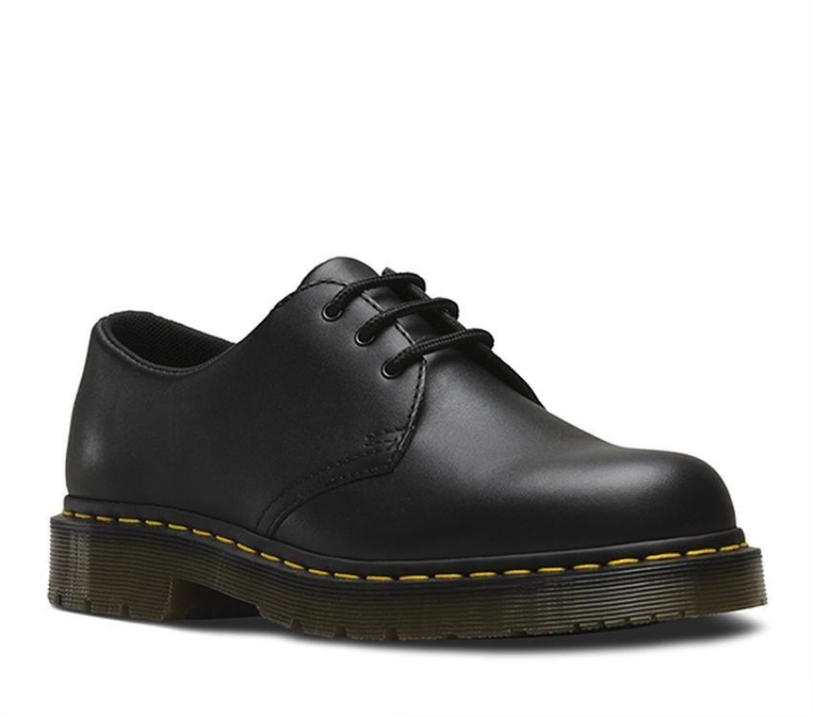 Black Industrial Full Grain Dr.Martens 1461 Slip Resistant