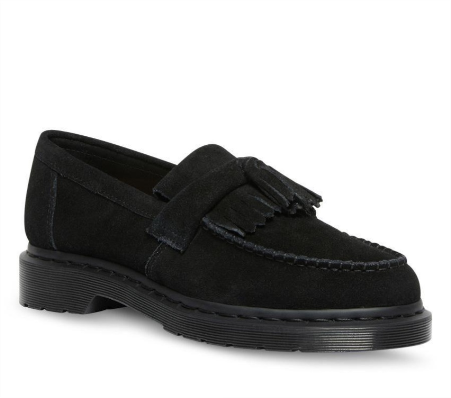 Black E.H Suede Dr.Martens Adrian Tassel Loafer E.H Suede
