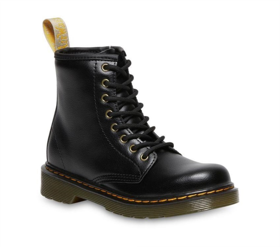 Black Newbury Tumble Dr.Martens Juniors 1460 Vegan