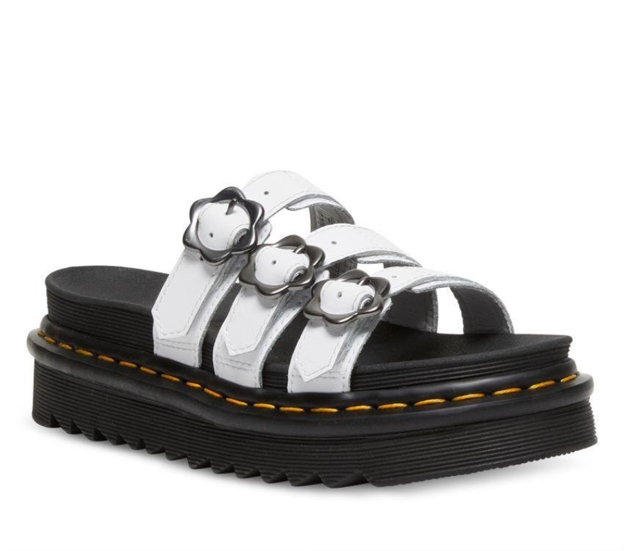 Blaire Floral Slide Dr.Martens White Hydro