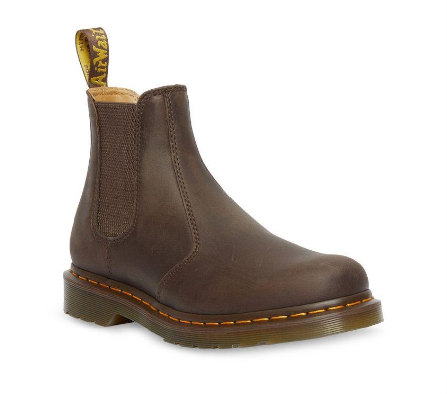 Dark Brown Crazy Horse Dr.Martens 2976 Crazy Horse Chelsea Boot