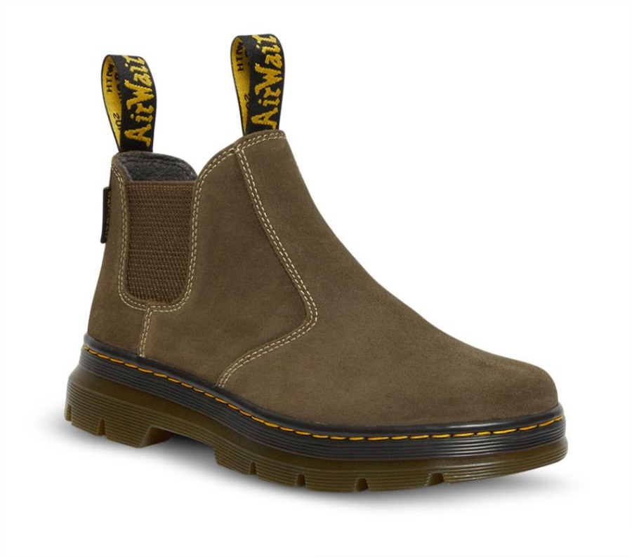 Dark Brown Waxy Suede Wp Dr.Martens Hardie Ii Chelsea Boot