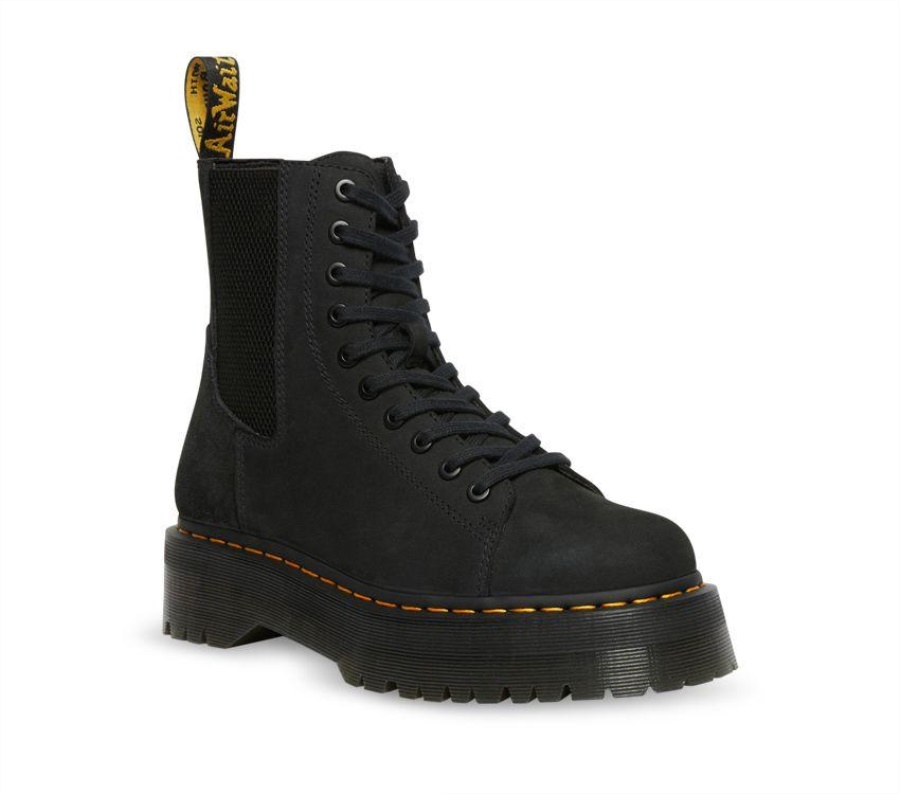Dr.Martens Jadon Nubuck Leather Platform Boots Black