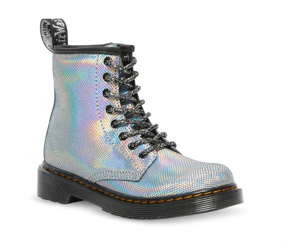 Junior 1460 Iridescent Reptile Dr.Martens Silver