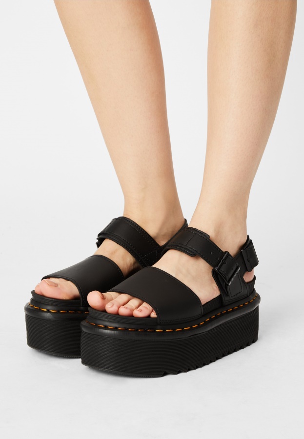 Black Hydro Dr.Martens Voss Quad Platform Sandals