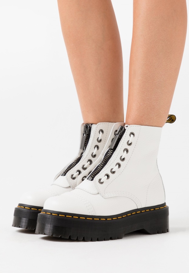 Dr.Martens Sinclair Platform Ankle Boots White Aunt Sally