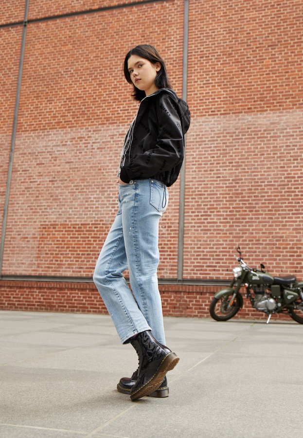 Black Dr.Martens 1460 8 Eye Boot Lamper Lace Up Ankle Boots