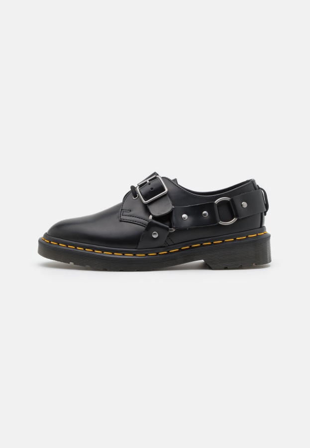 Dr.Martens Henree Unisex Casual Lace Ups Black Polished Smooth