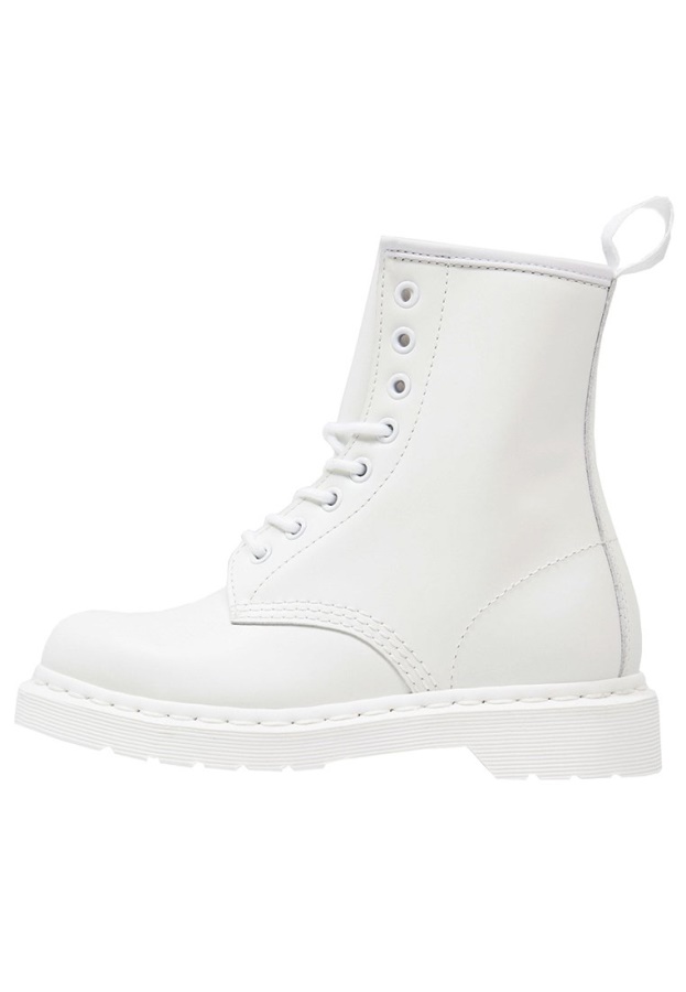 1460 Mono Boot Lace Up Ankle Boots Dr.Martens White