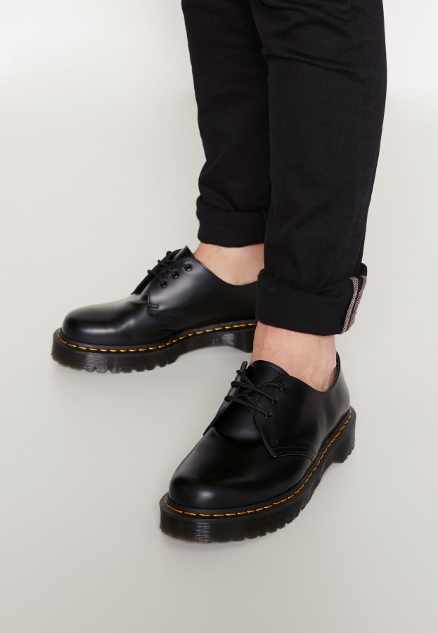 Dr.Martens 1461 Bex Unisex Casual Lace Ups Black Smooth