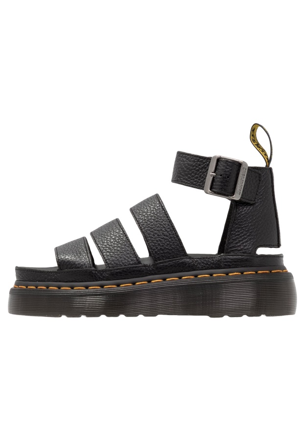 Black Aunt Sally Dr.Martens Clarissa Quad Platform Sandals